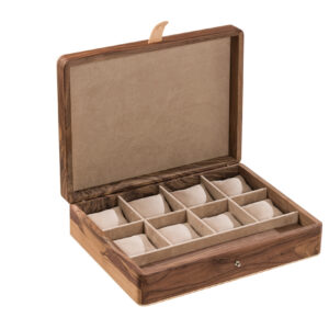 Coffret à montres en noyer - Modèle XL - 8 montres