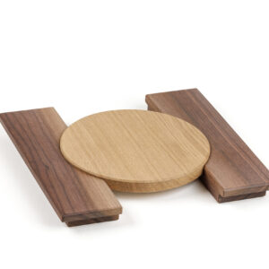 Dessous de plat en bois, noyer et chêne massif