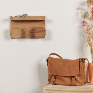 Porte manteau étagère en chêne - Petit modèle