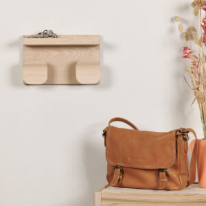 Porte manteau étagère en frêne - Petit modèle