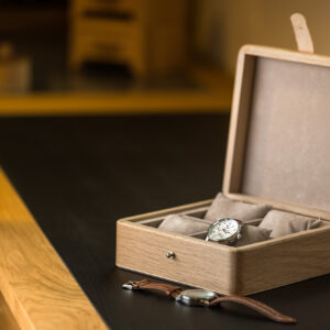 Coffret 4 montres chêne massif