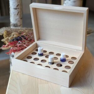 Coffret à huiles essentielles en frêne - Grand modèle