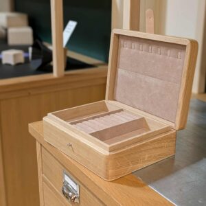 Coffret casier à bijoux en chêne grand modèle