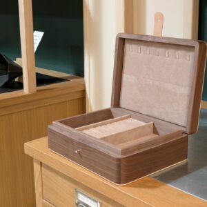 Coffret casier à bijoux en noyer grand modèle